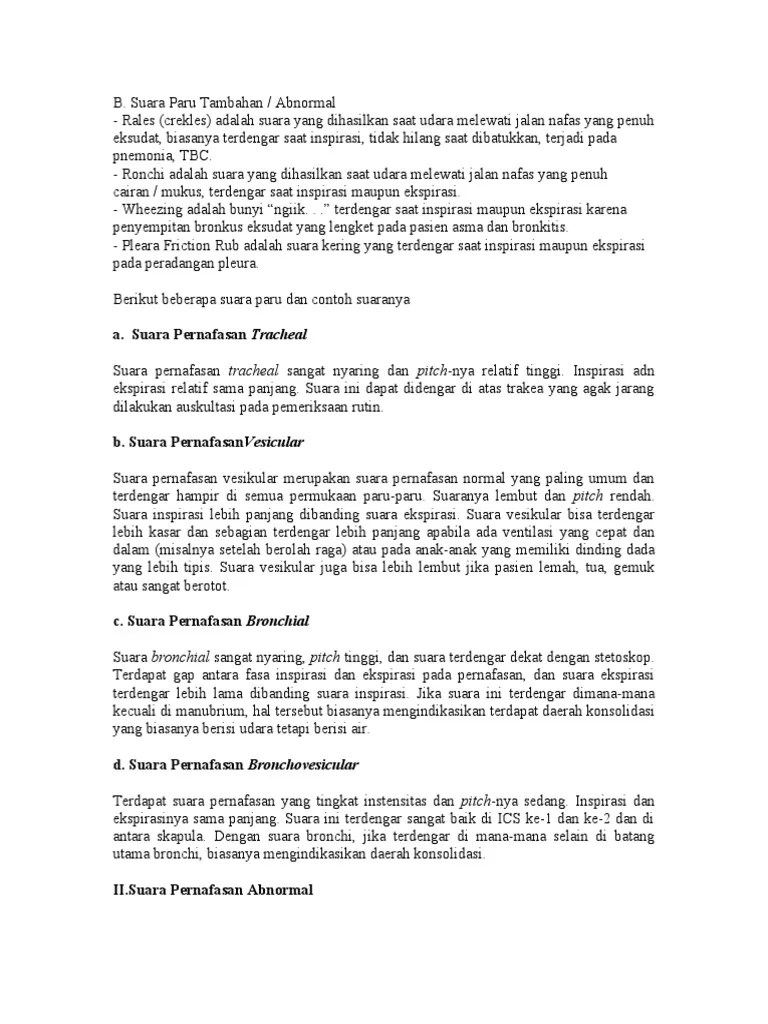 Suara Paru Normal | PDF