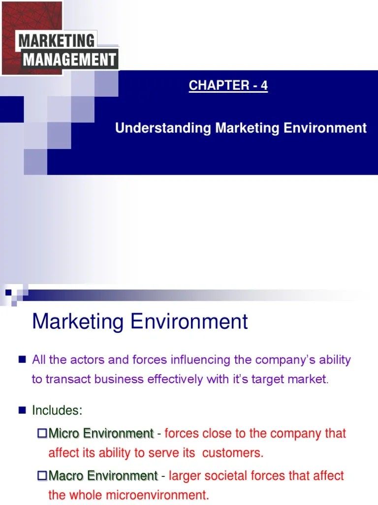 Understanding Marketing Environment Marketing Natural Environment