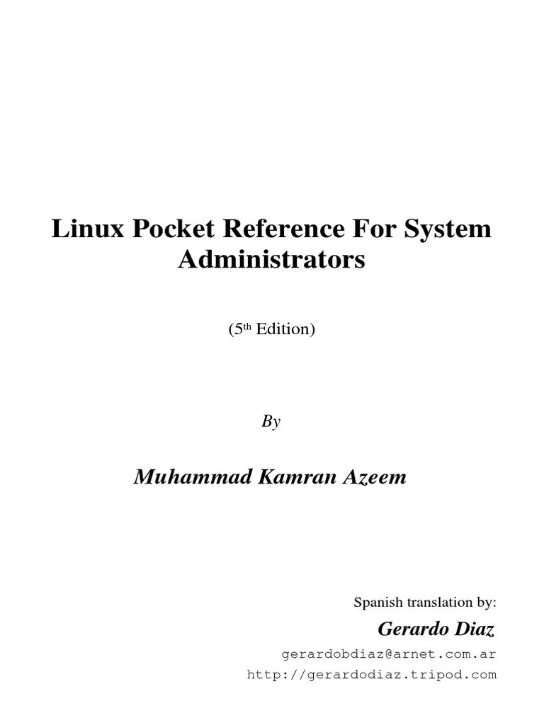 Linux Pocket PDF File Transfer Protocol Domain Name System