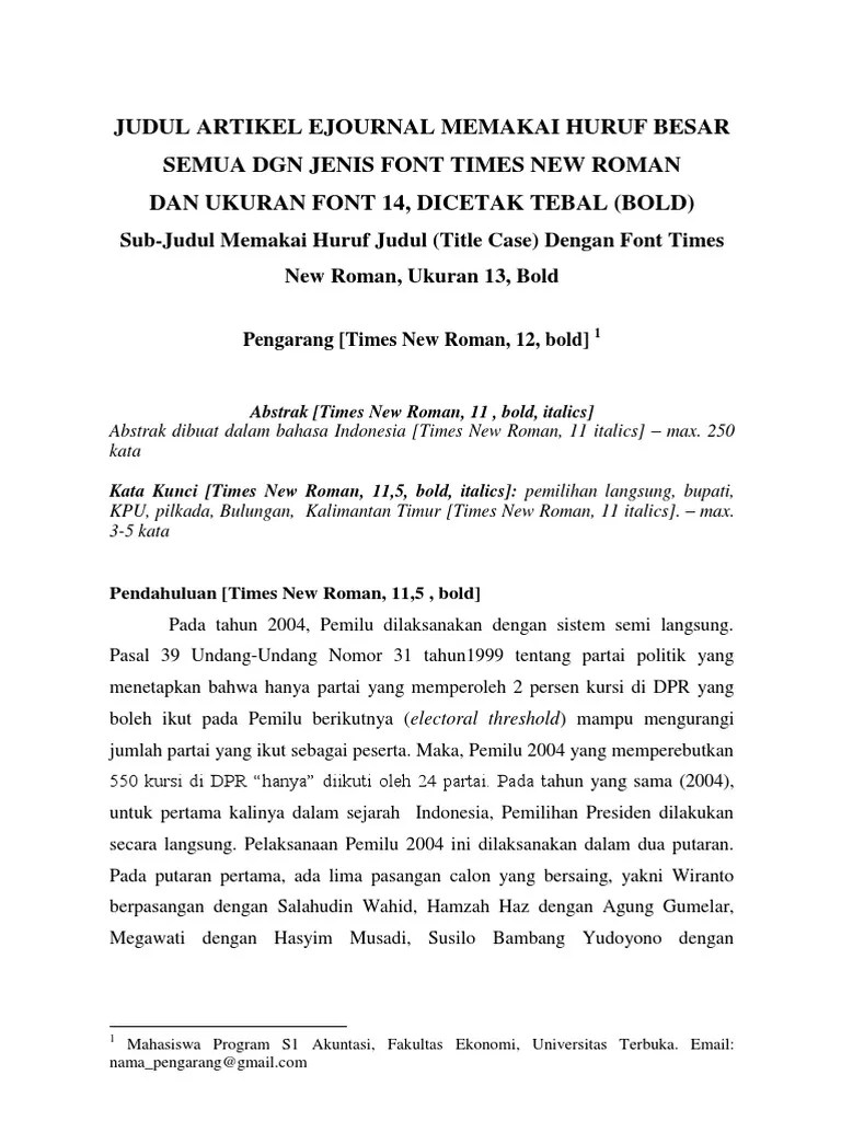 Format Artikel Karya Ilmiah PDF