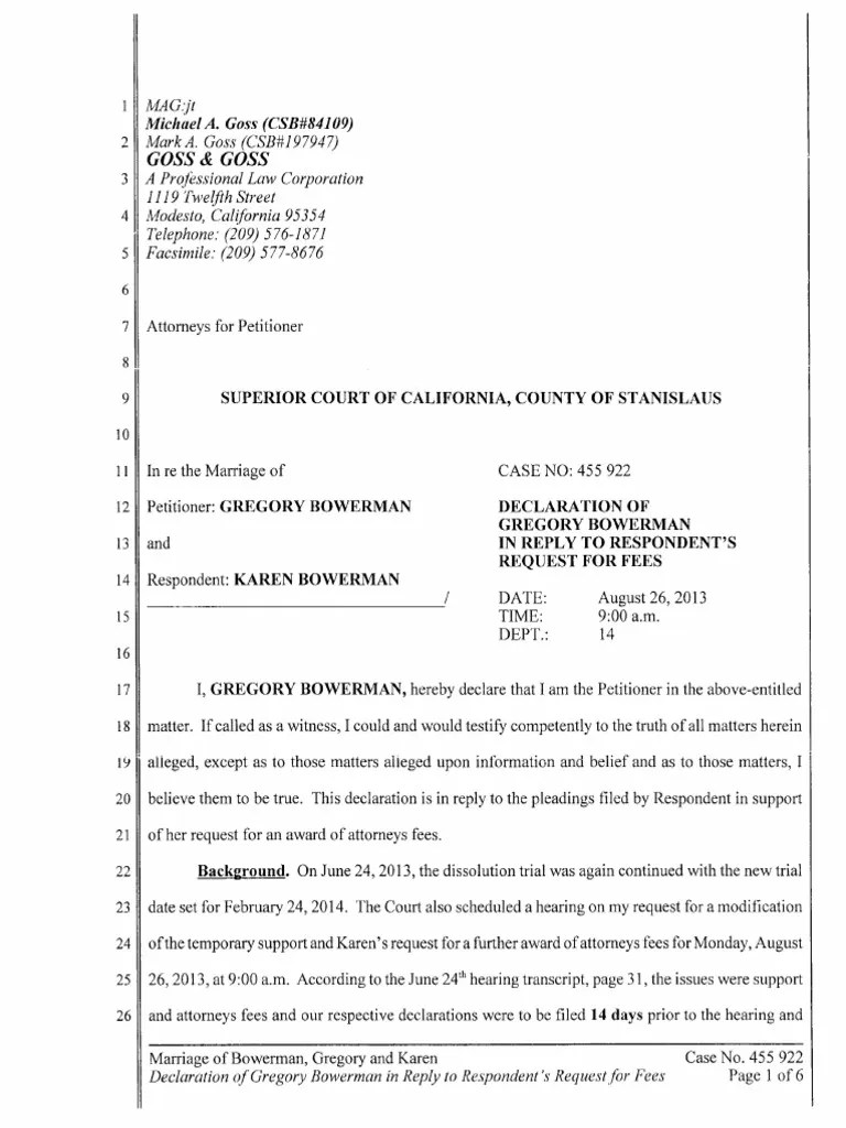 Petitioner's Declaration in Response