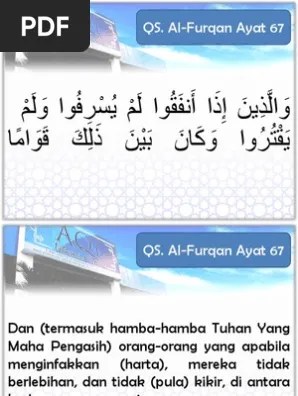 QS. Al-Furqan Ayat 67-76 | PDF