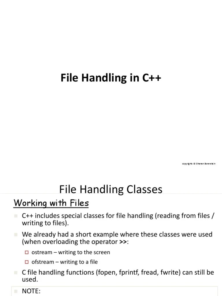 File Handling PDF Method Programming) C++