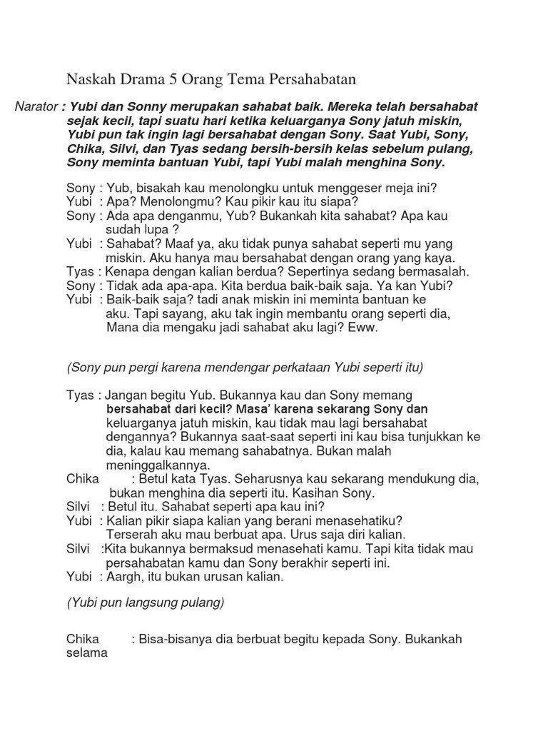 Contoh Naskah Drama Bahasa Sunda Lucu Untuk 5 Orang Berbagai Contoh