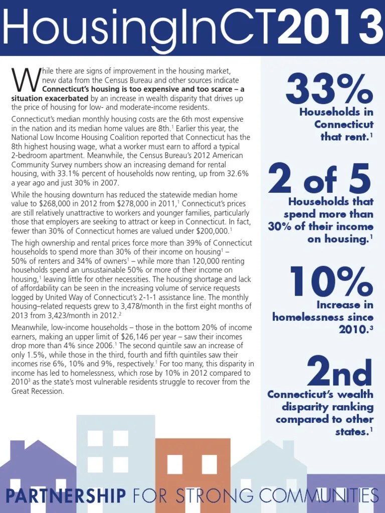 Households in Connecticut That Rent PDF Homelessness Household