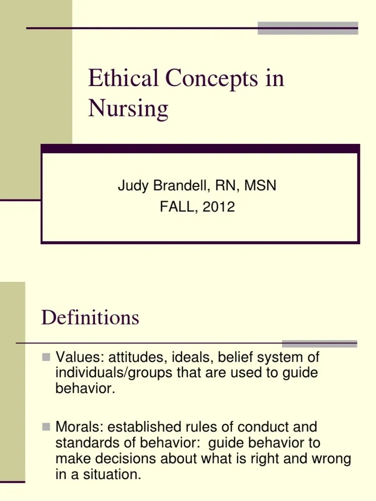 Ethical Concepts in Nursing Morality Utilitarianism