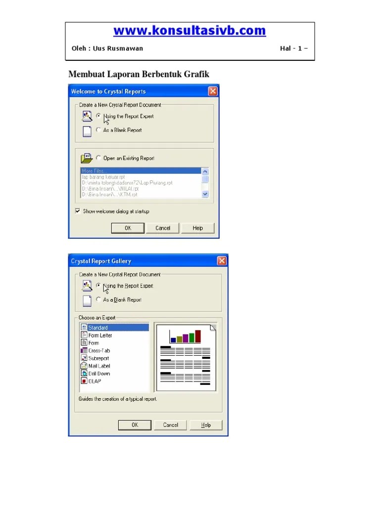 Membuat Laporan Berbentuk Grafik