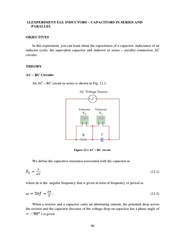 Indutors and Capacitors in Series and Parallel PDF Series And