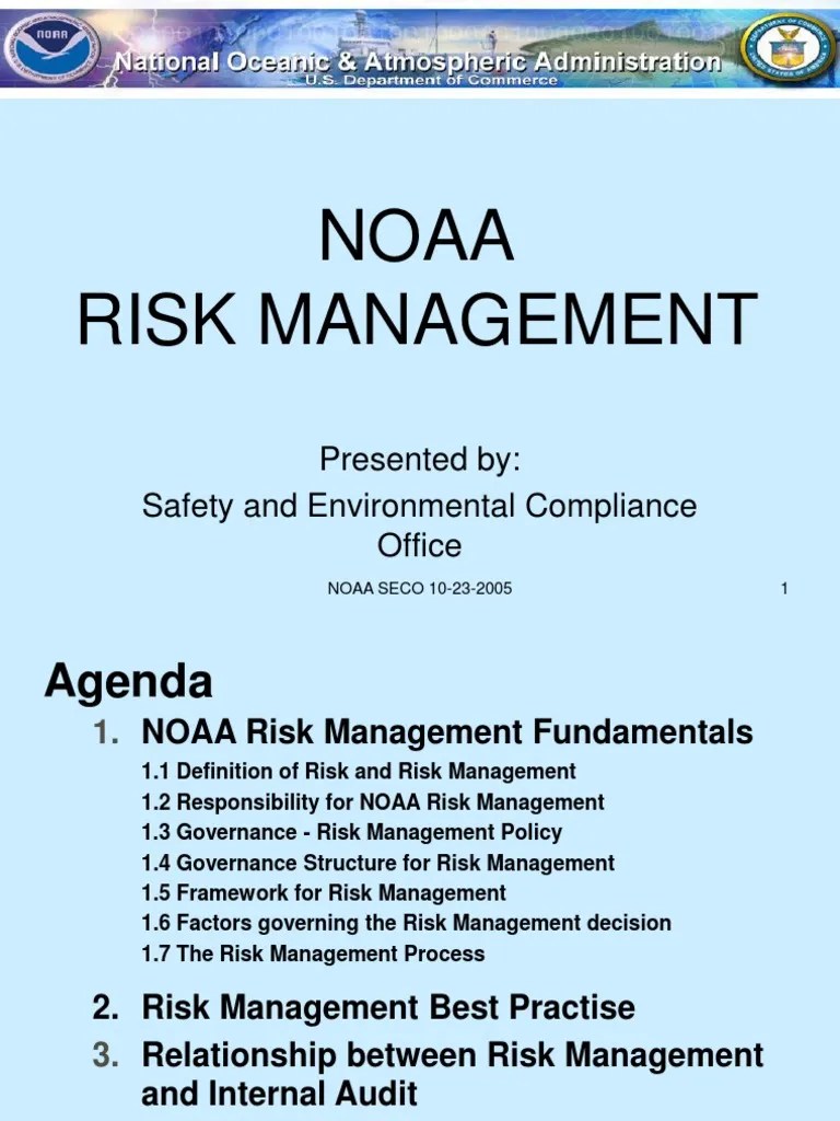 NOAA Risk Management Master.ppt Risk Management Internal Audit