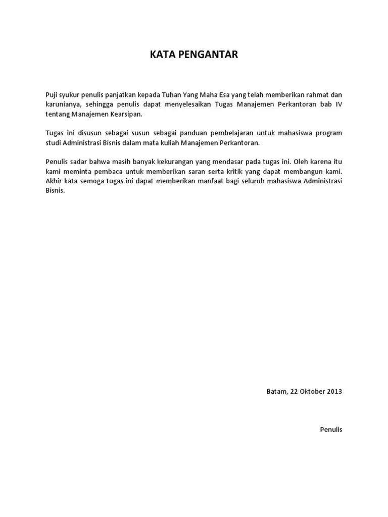 Manajemen Kearsipan - Manajemen Perkantoran | PDF