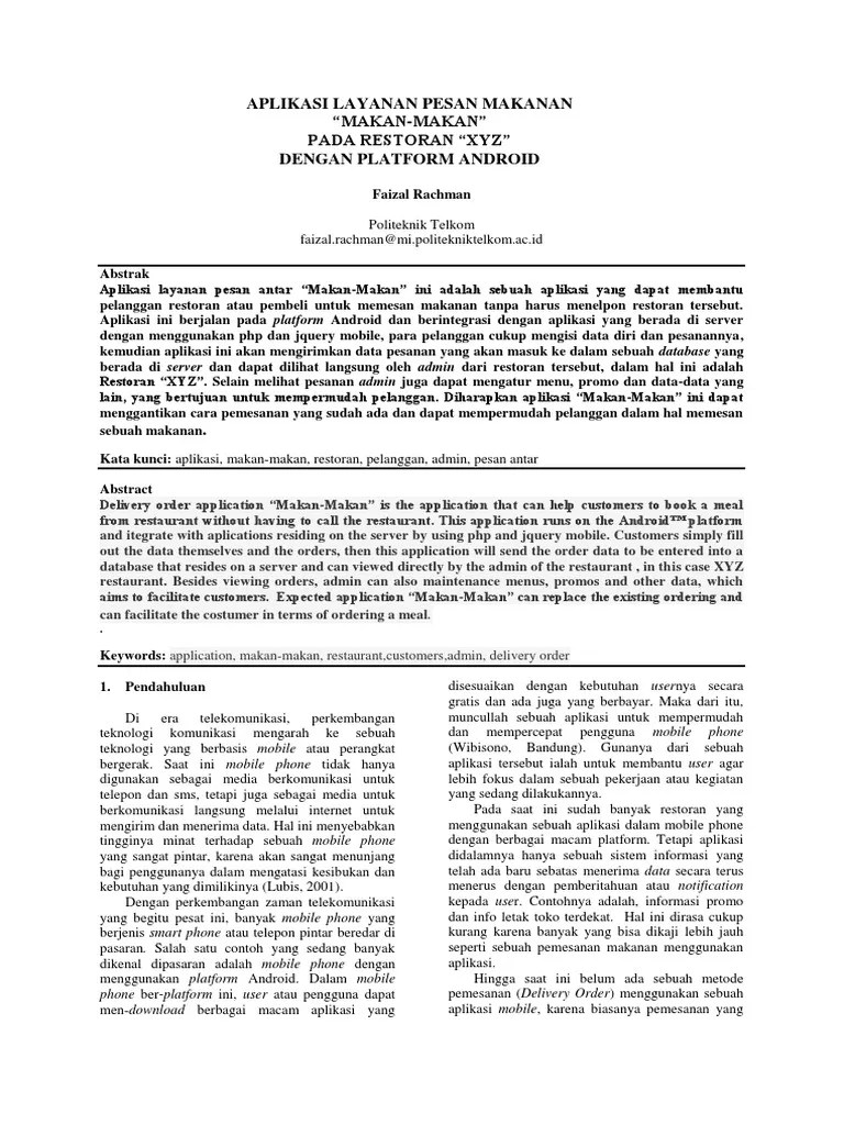 JURNAL PA APLIKASI LAYANAN PESAN MAKANAN PADA RESTORAN