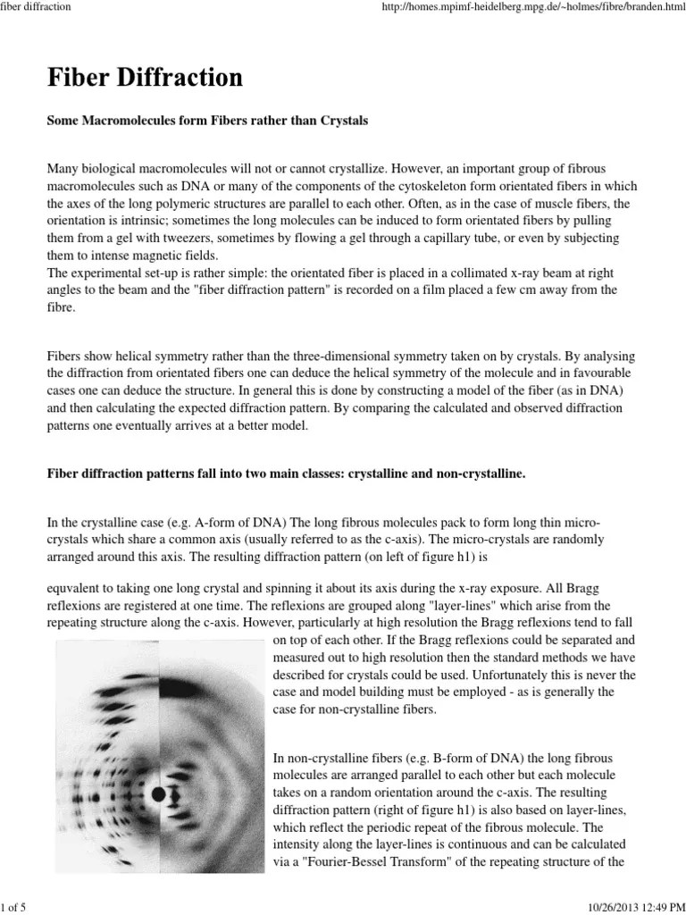fiber diffraction.pdf X Ray Crystallography Helix