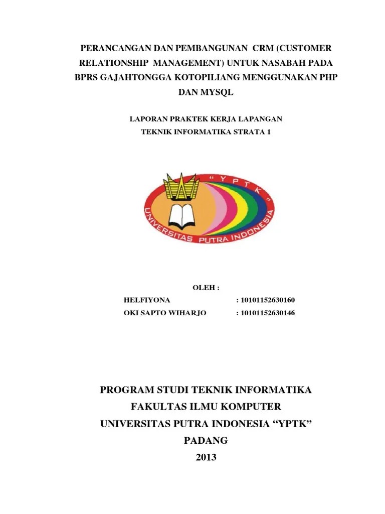 Bank negara indonesia (persero), tbk. Contoh Makalah Magang Mahasiswa Contoh Surat