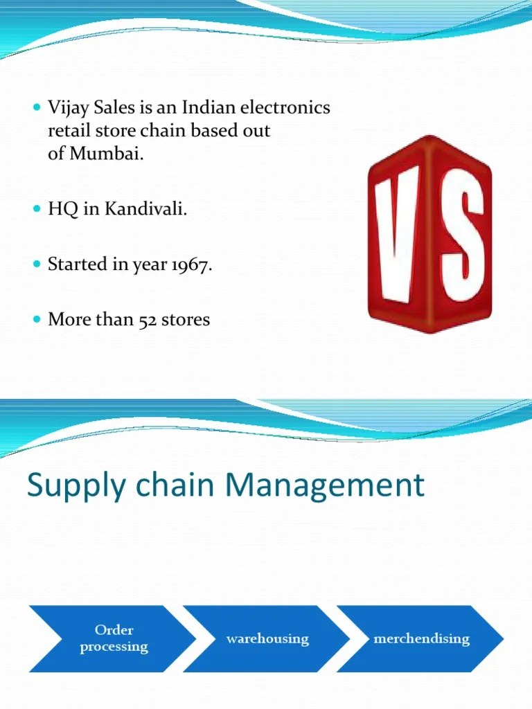 Vijay Sales Supply Chain PDF