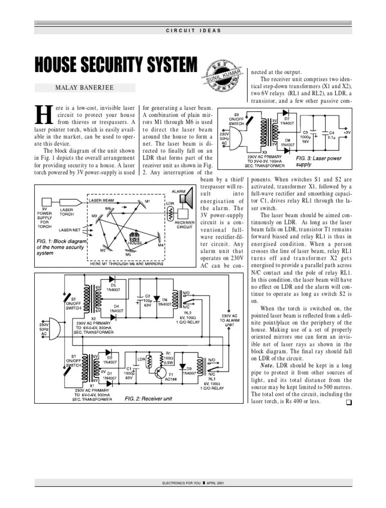 House Security System | PDF | Relay | Switch