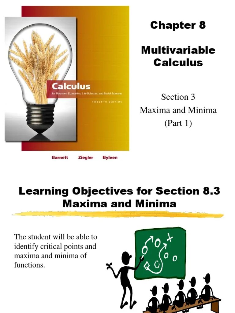 Calculus PDF Maxima And Minima Differential Calculus