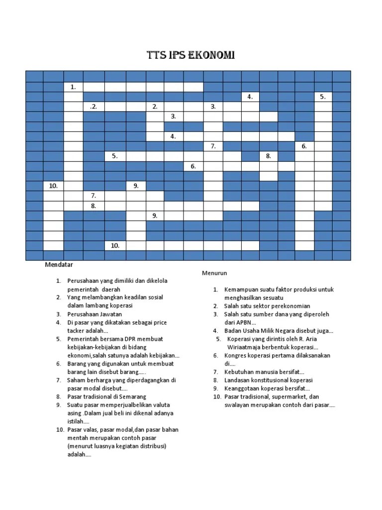 Tugas Tts Ips Ekonomi | PDF