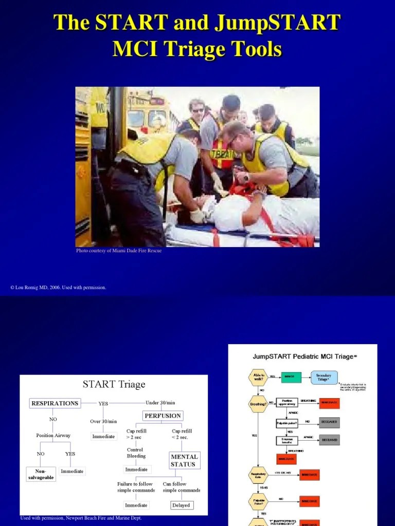 The_START_and_JumpSTART_MCI_Triage_Tools.ppt Medicine Health Care