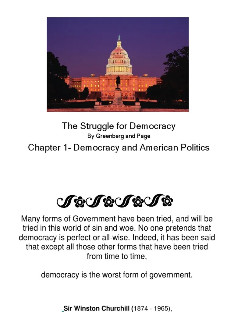 The Struggle For Democracy Chapter 1-Democracy and American Politics