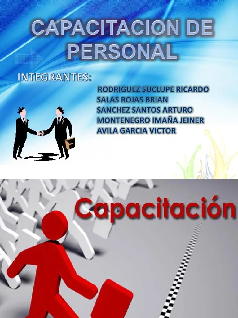 Capacitacion de Personal Ppt Planificación Gestión de recursos