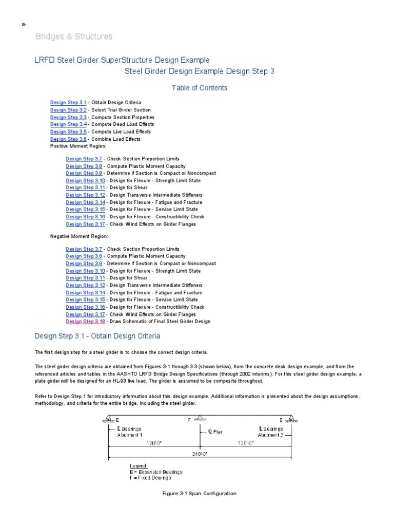 LRFD Steel Girder SuperStructure Design Example LRFD Design Bridge Structures PDF