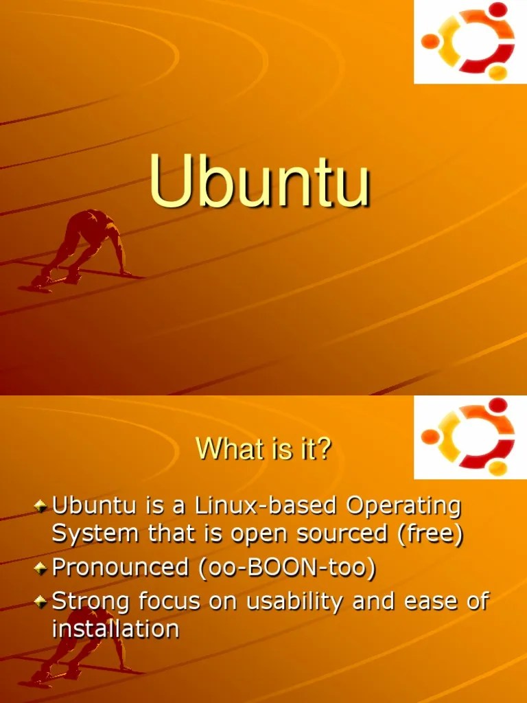 Ubuntu.ppt Ubuntu (Operating System) Free Software