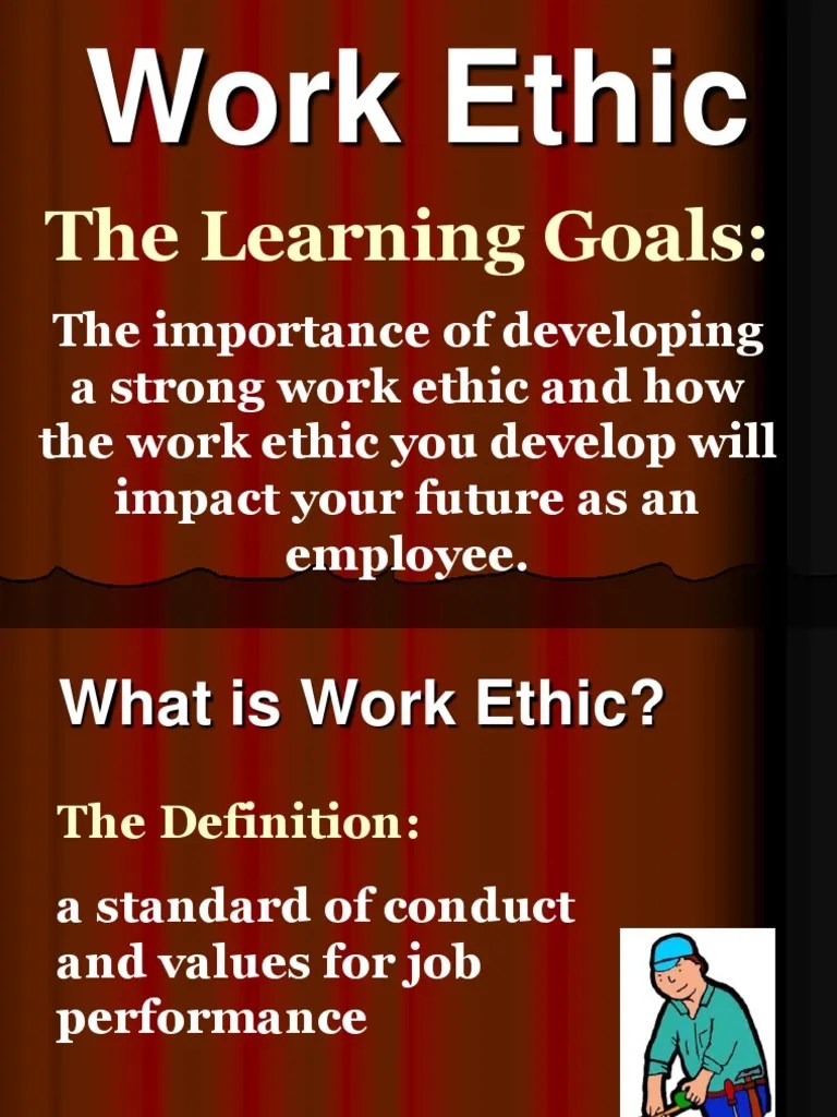 Work Ethics PDF Leadership Employment
