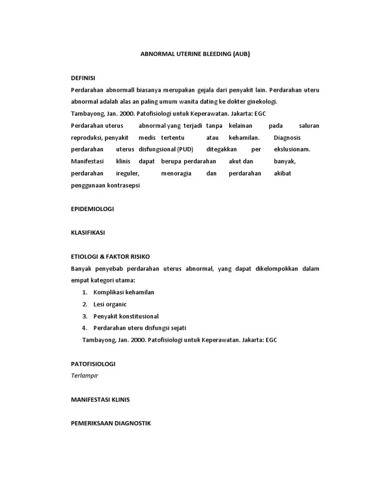Abnormal Uterine Bleeding | PDF