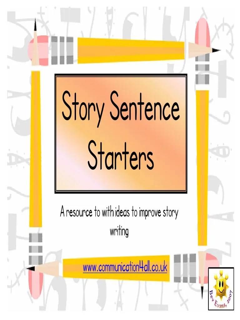 Story Sentence Starters PDF