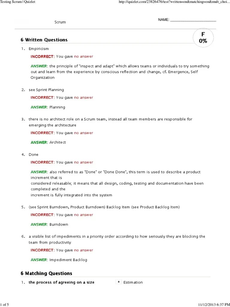 Testing Scrum _ Quizlet Answers.pdf Agile Software Development