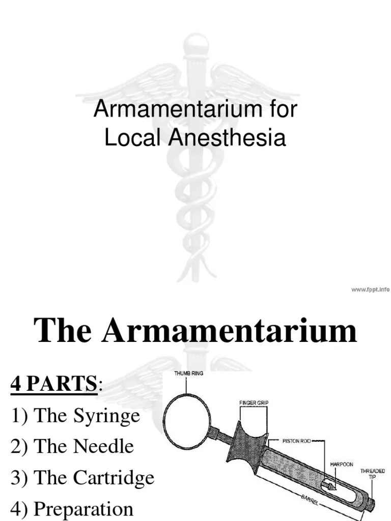 armamentarium for LA.pptx Syringe Anesthesia