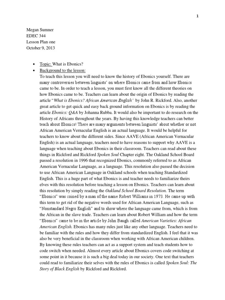 what is ebonics English Language Symbols