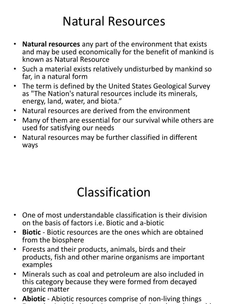 5 Natural Resources PDF Conservation Biology Resource