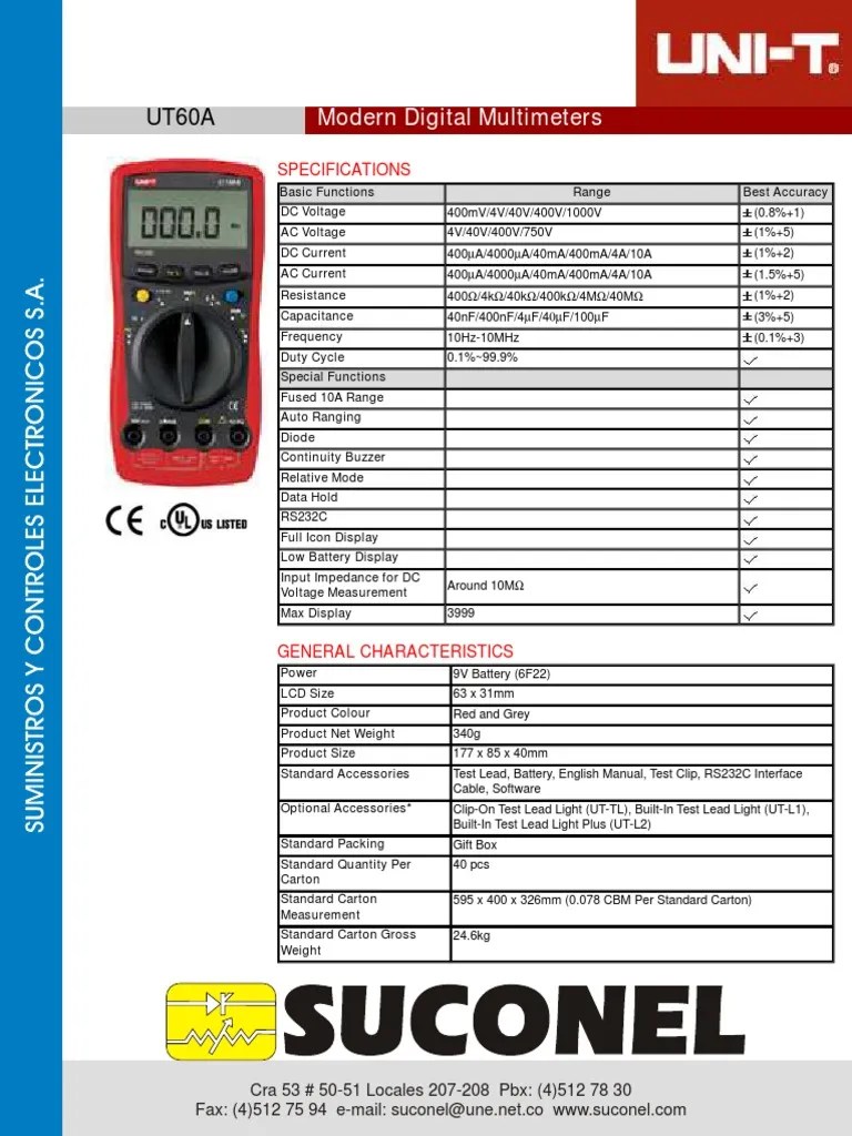 Modern Digital Multimeters Specifications PDF