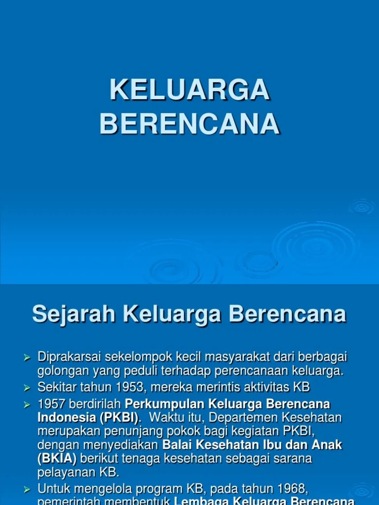 KELUARGA BERENCANA - PPT - Chop | PDF