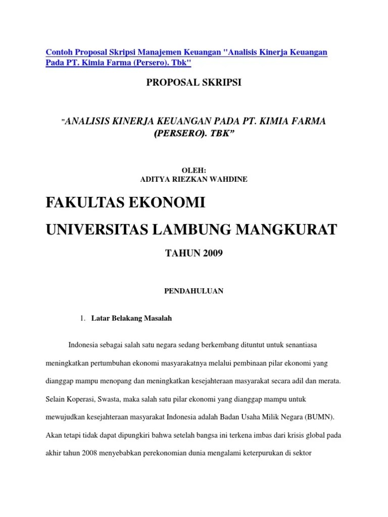 Free Download Contoh Skripsi Manajemen Keuangan - Contoh Surat