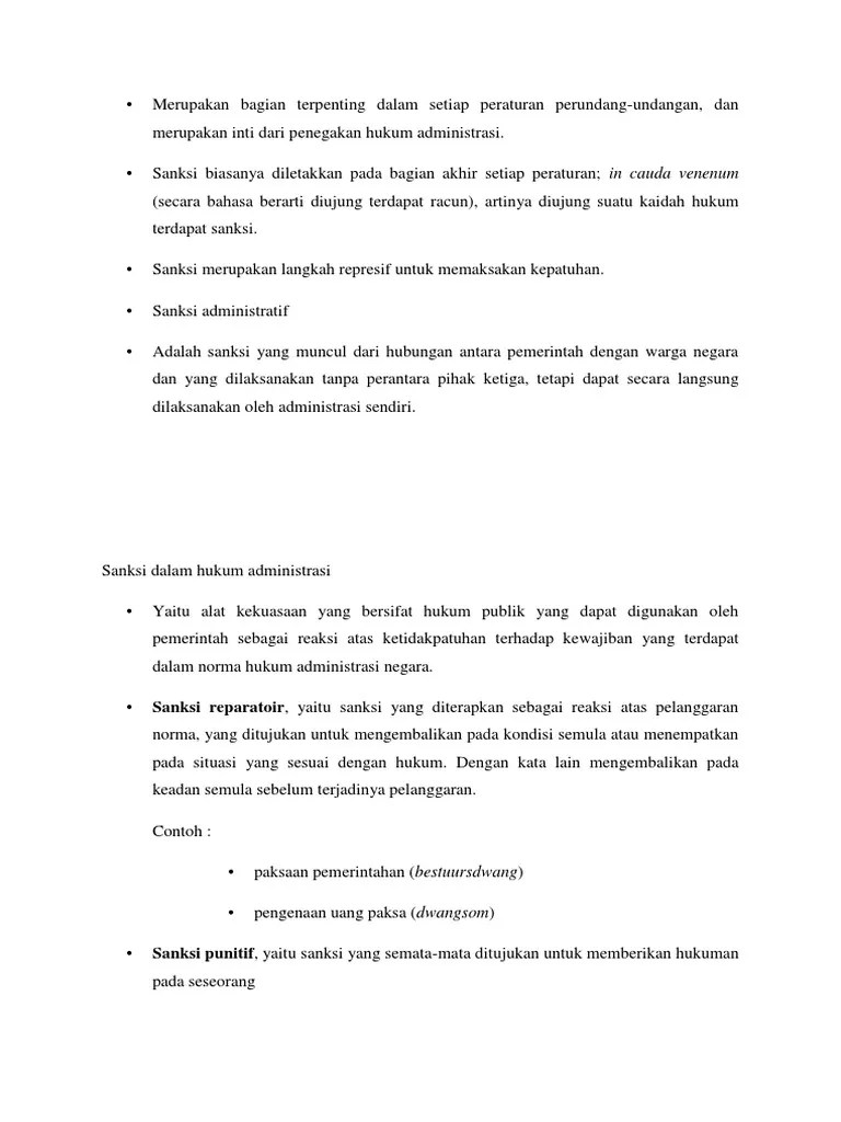 Sanksi Administrasi | PDF