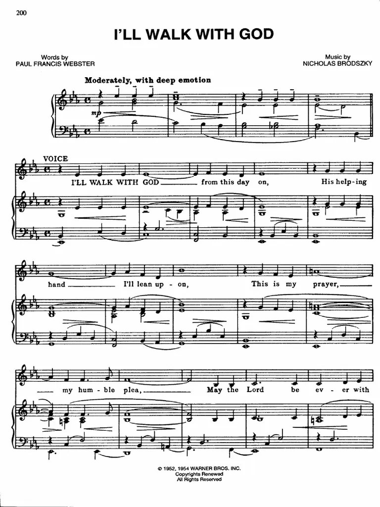 I'll Walk With God Songs Vocal Music