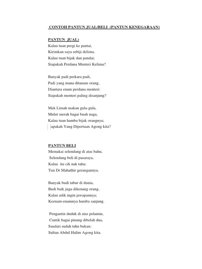 Contoh Pantun Alam Sekitar Surat Box