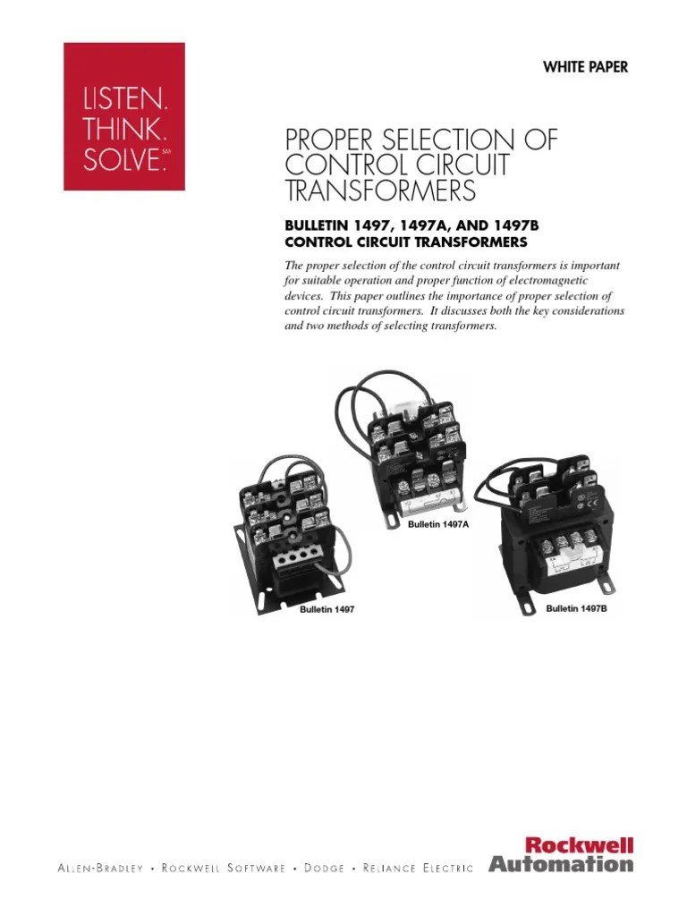 Sizing the Control Transformer for a Panel Transformer Electrical