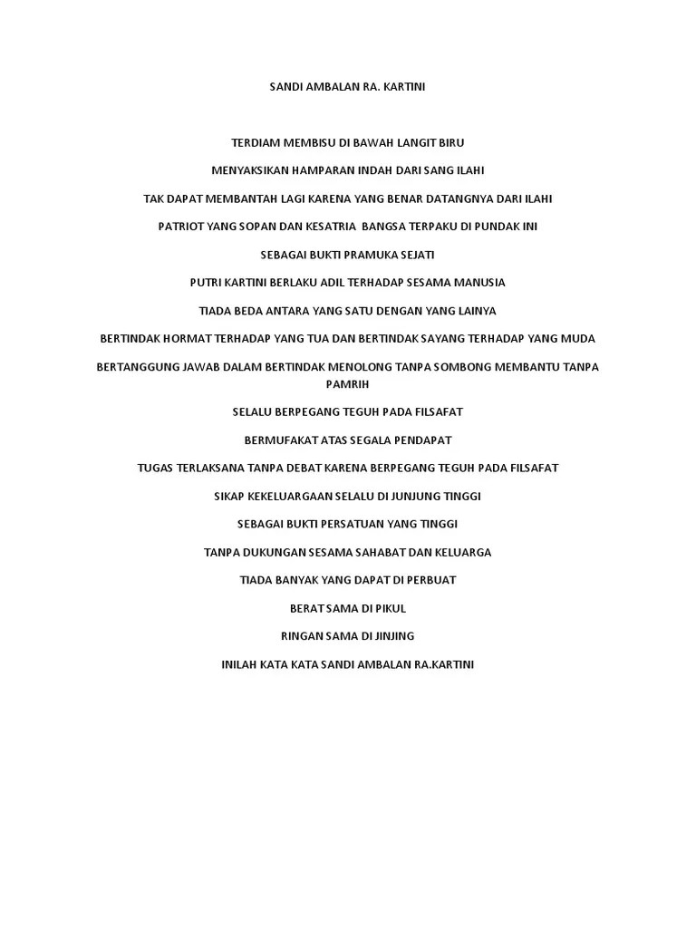 Contoh Sandi Ambalan Ra Kartini PDF