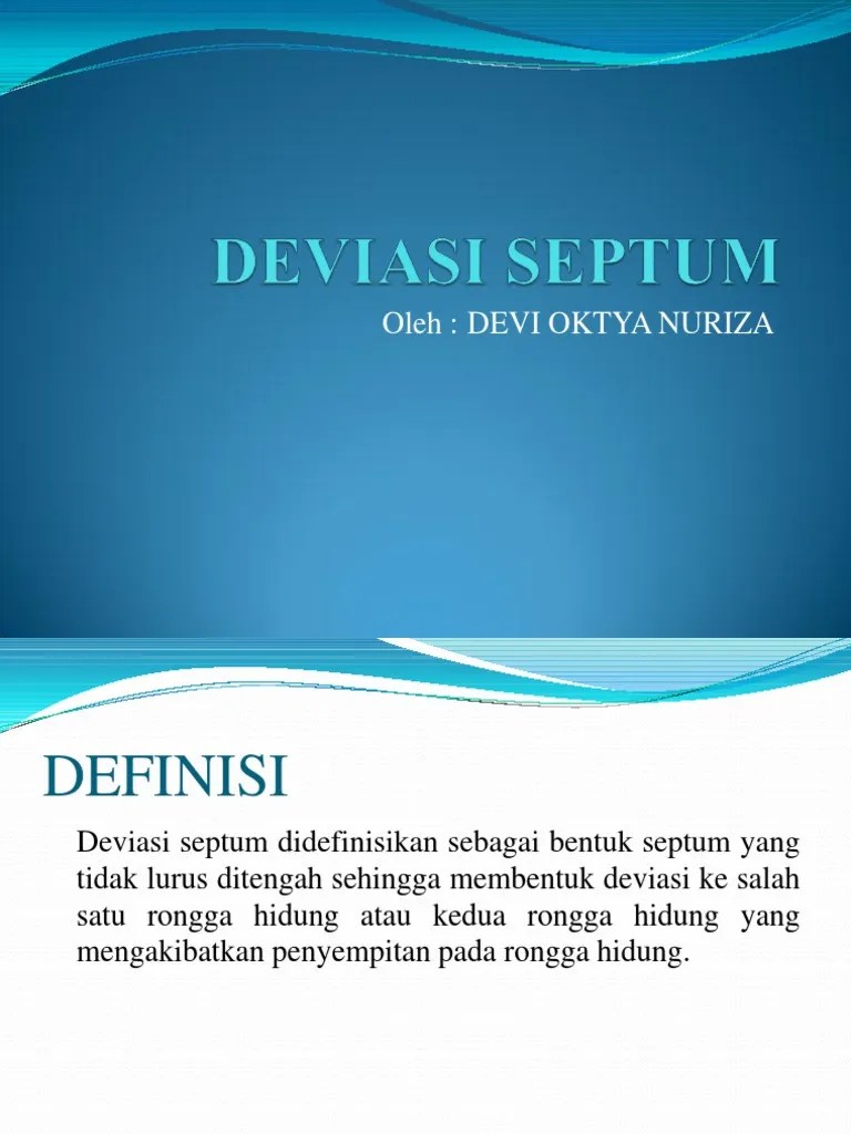 Ppt Deviasi Septum