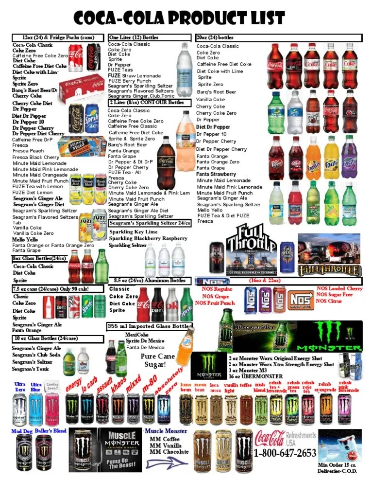 CocaCola Product List 2013 Coca Cola Product Introductions