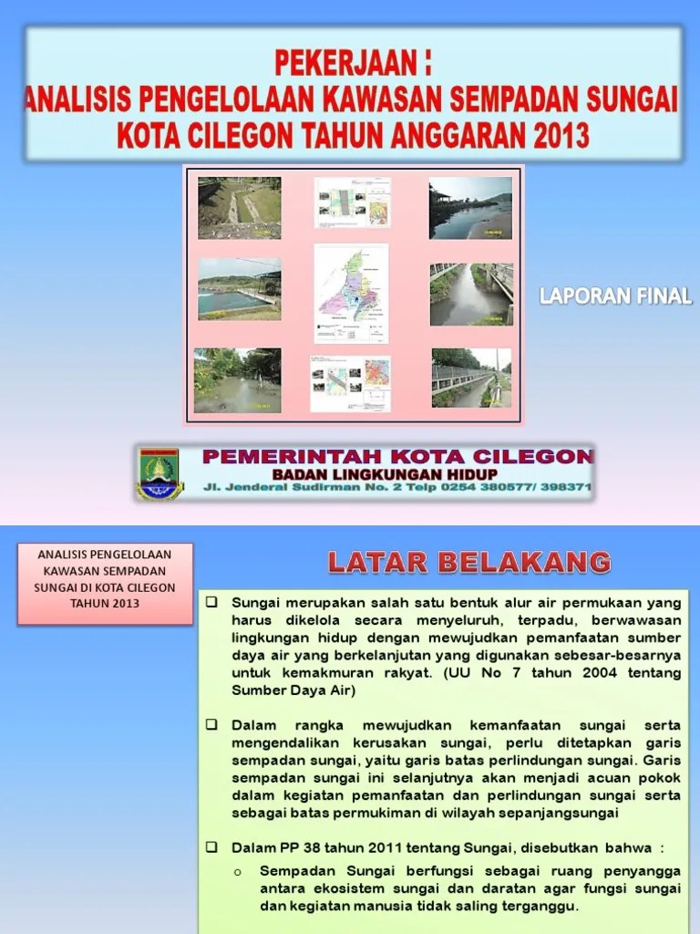 Ekspose Final Pengelolaan Kawasan Sempadan Kota Cilegon | PDF