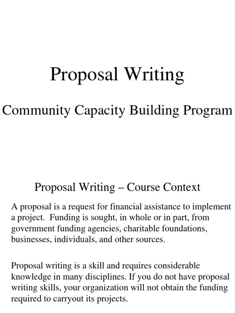 Comprehensive Proposal for a Community Capacity Building Program PDF