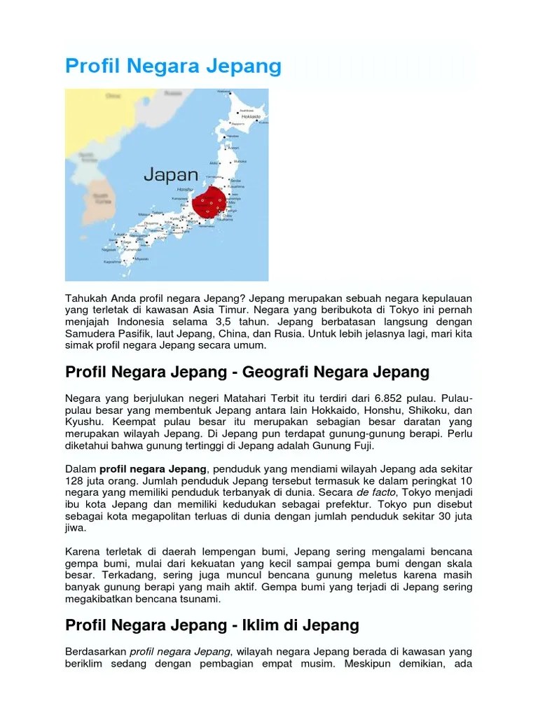 Profil Negara Jepang | PDF