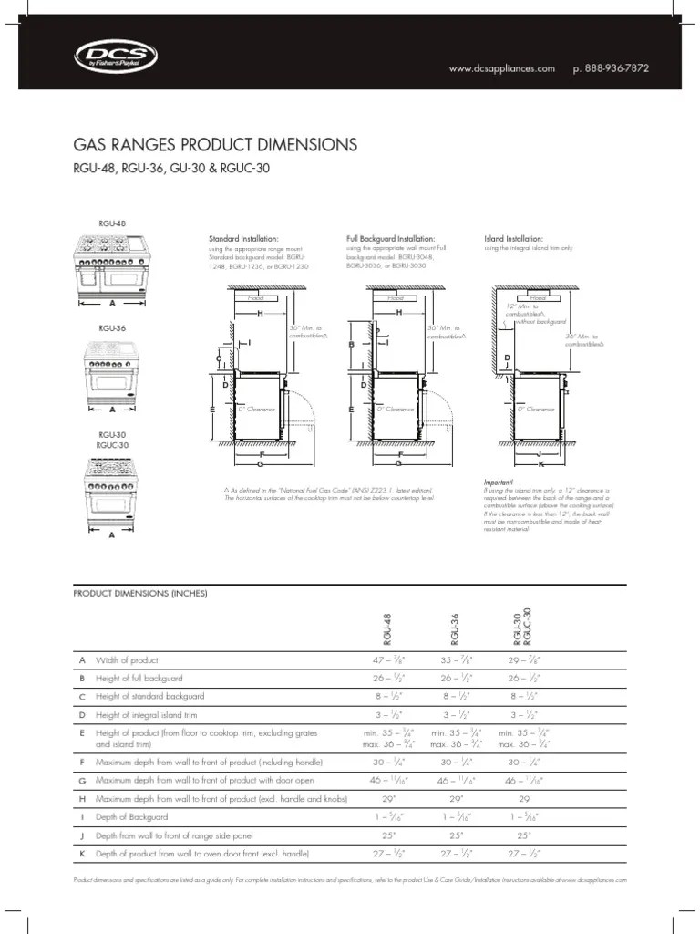 2 DCS Gas Ranges Install Sheets 070111 HR Countertop