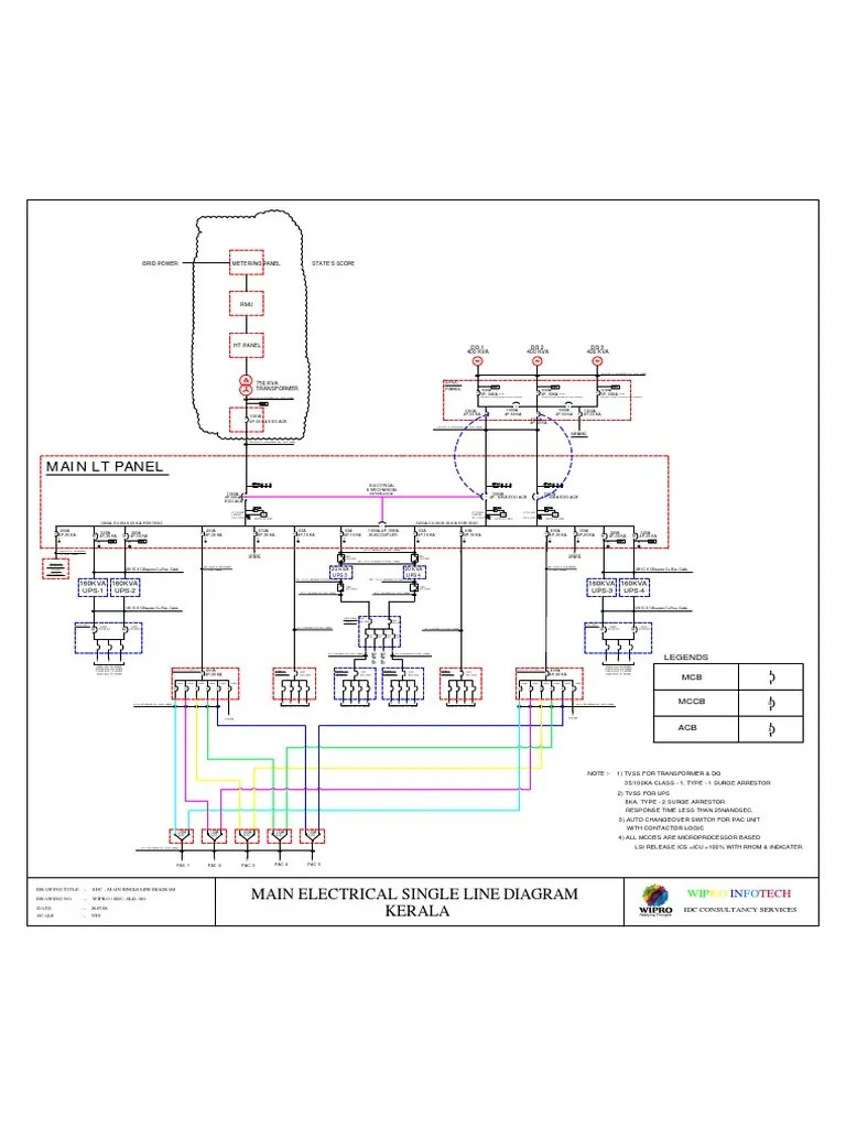 Single Line Diagram Electrical Components Digital Electronics