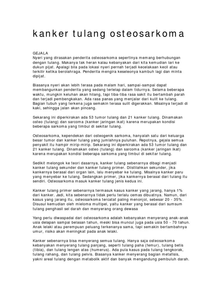 Kanker Tulang | PDF