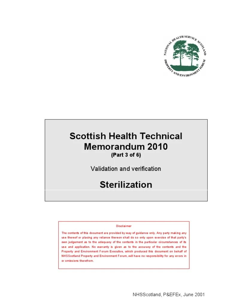 Sterilization Guidelines 2010 PDF Verification And Validation